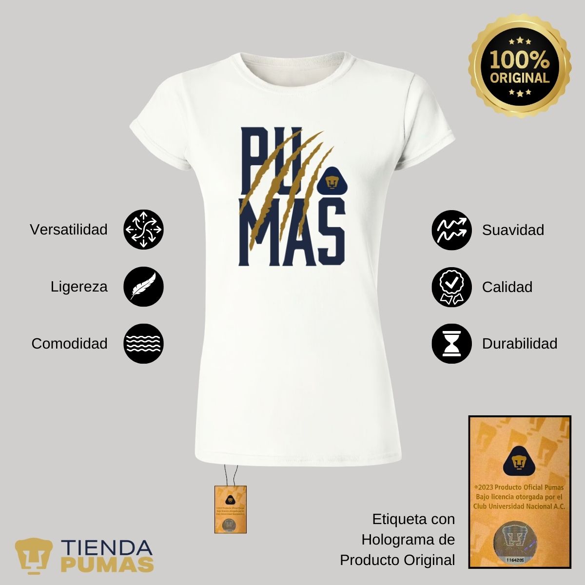 Playera Pumas UNAM Mujer Zarpazo