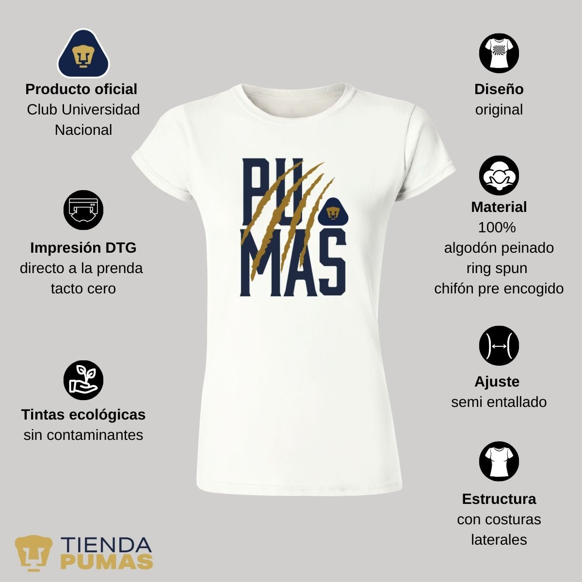 Playera Pumas UNAM Mujer Zarpazo