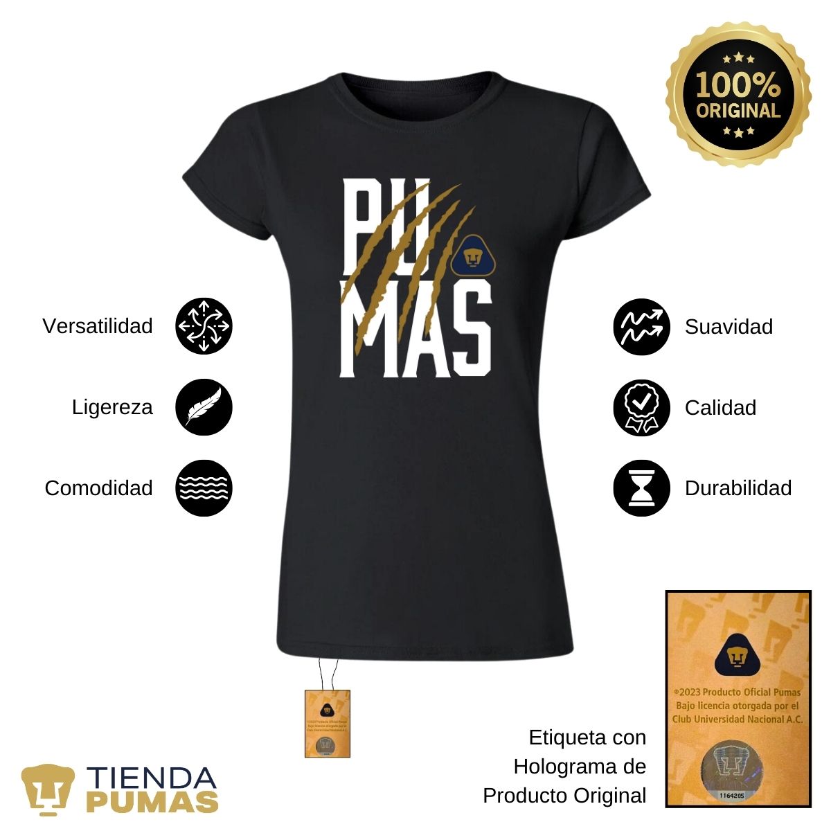 Playera Pumas UNAM Mujer Zarpazo