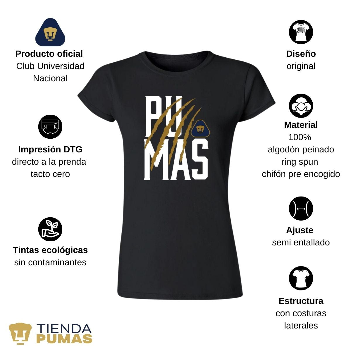 Playera Pumas UNAM Mujer Zarpazo