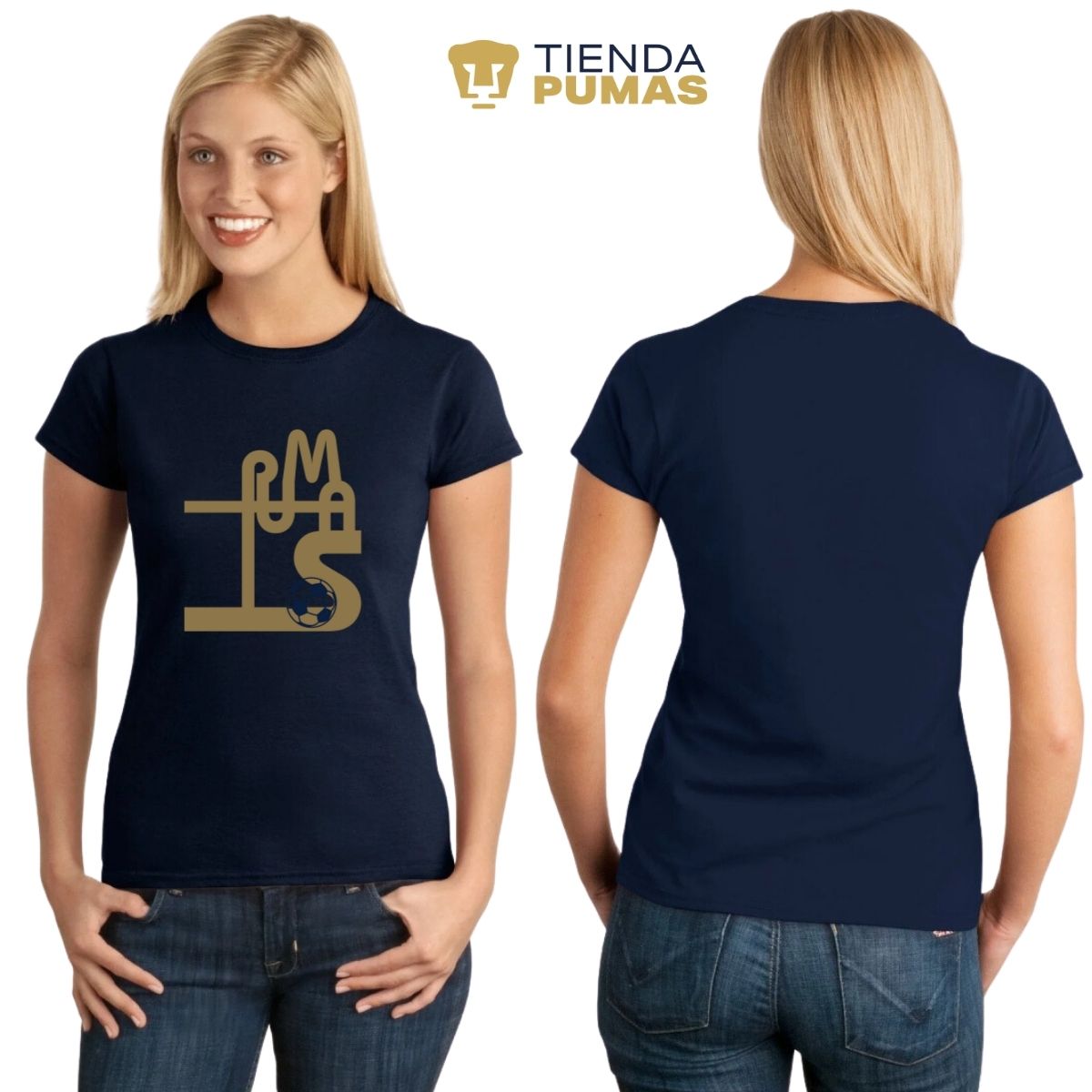 Playera Mujer Pumas UNAM Líneas