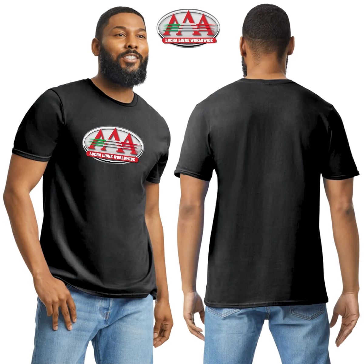 Playera Hombre Lucha Libre AAA Logotipo Worldwide