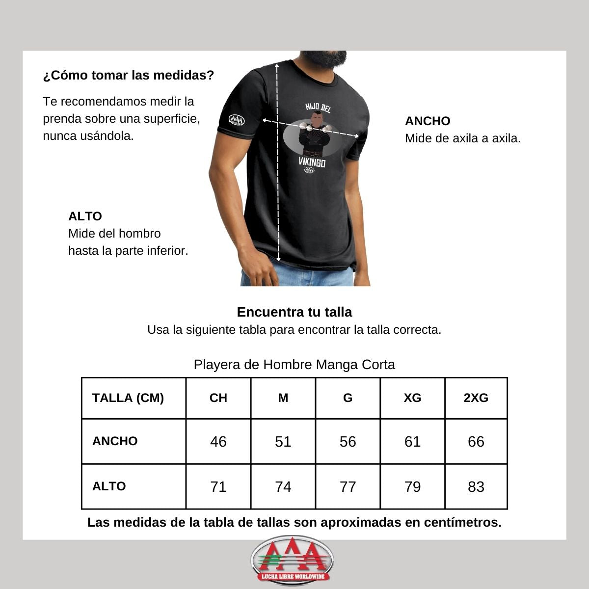 Playera Deportiva Hombre Lucha Libre AAA Hijo Vikingo Arte