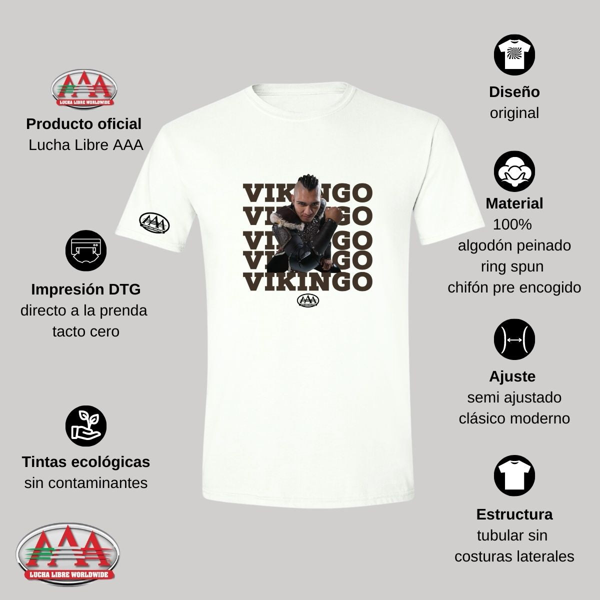 Jersey Playera Lucha Libre AAA Hombre Hijo Del Vikingo