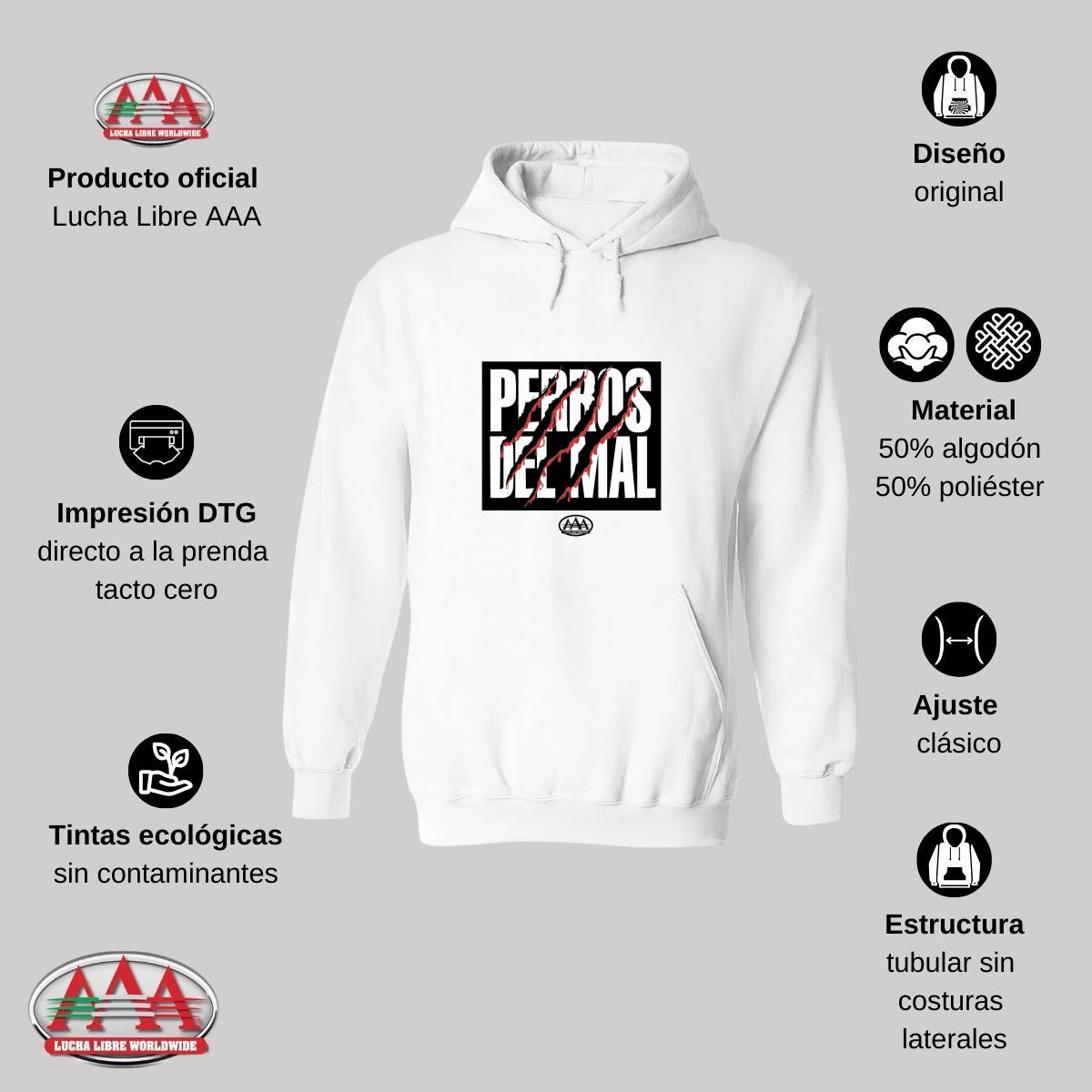 Sudadera Hombre Hoodies  Lucha Libre AAA Perros del mal