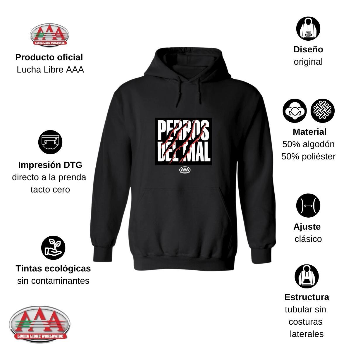 Sudadera Hombre Hoodies  Lucha Libre AAA Perros del mal