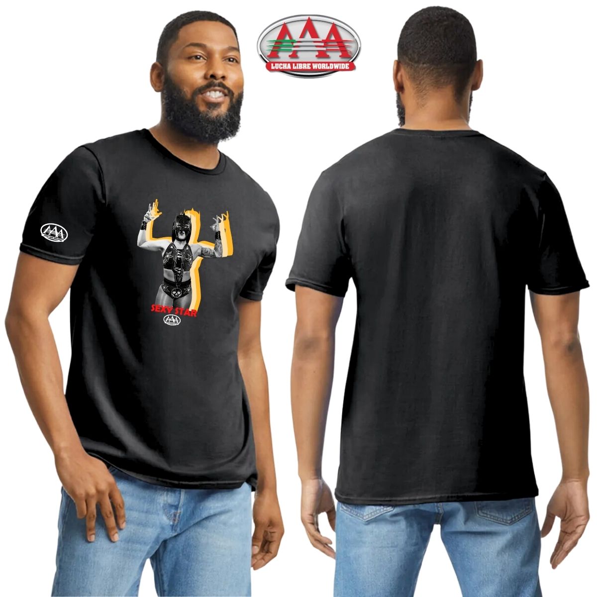 Playera Deportiva Hombre Lucha Libre AAA Mexicana Sexy Star