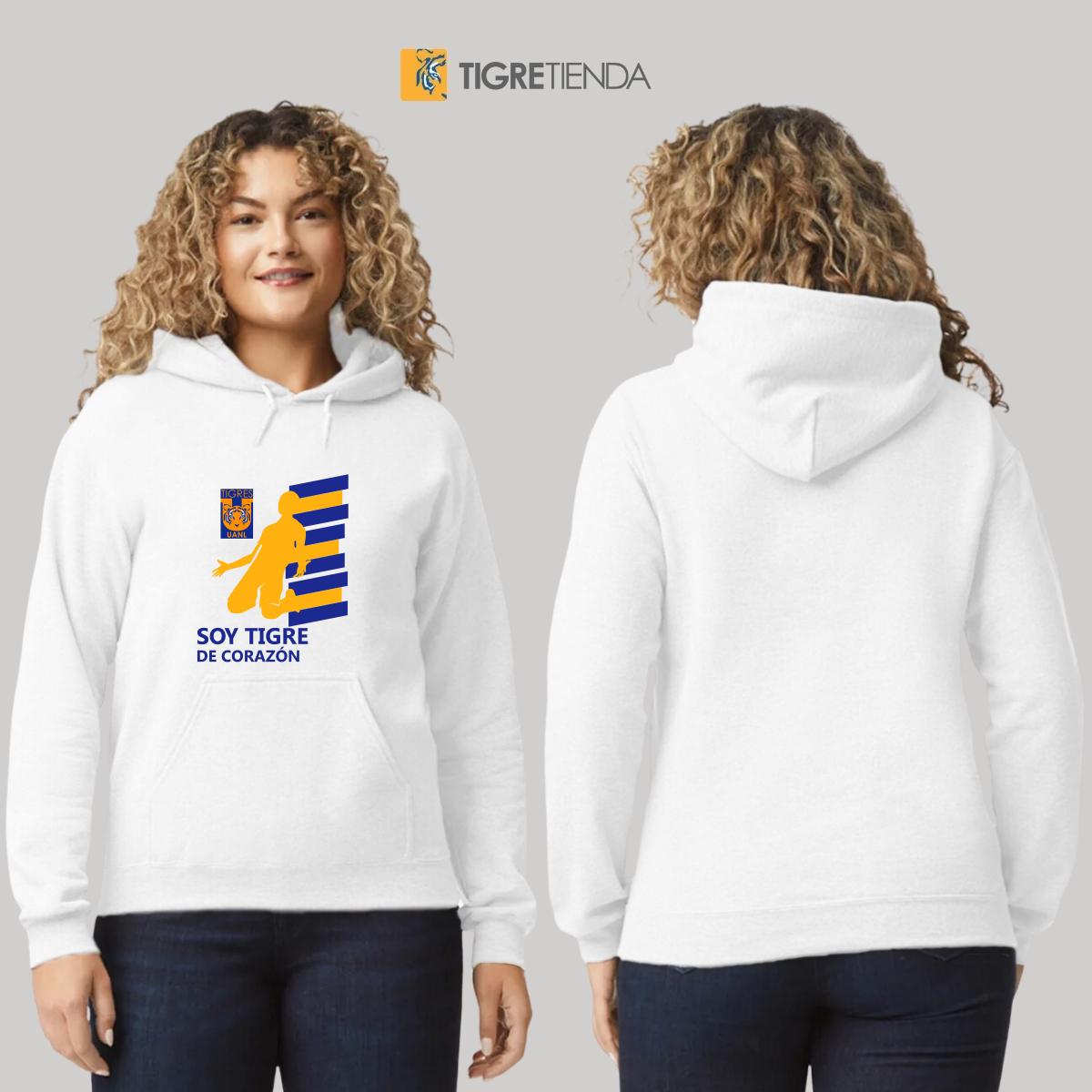 Sudadera Mujer Hoodie  Tigres UANL De corazón