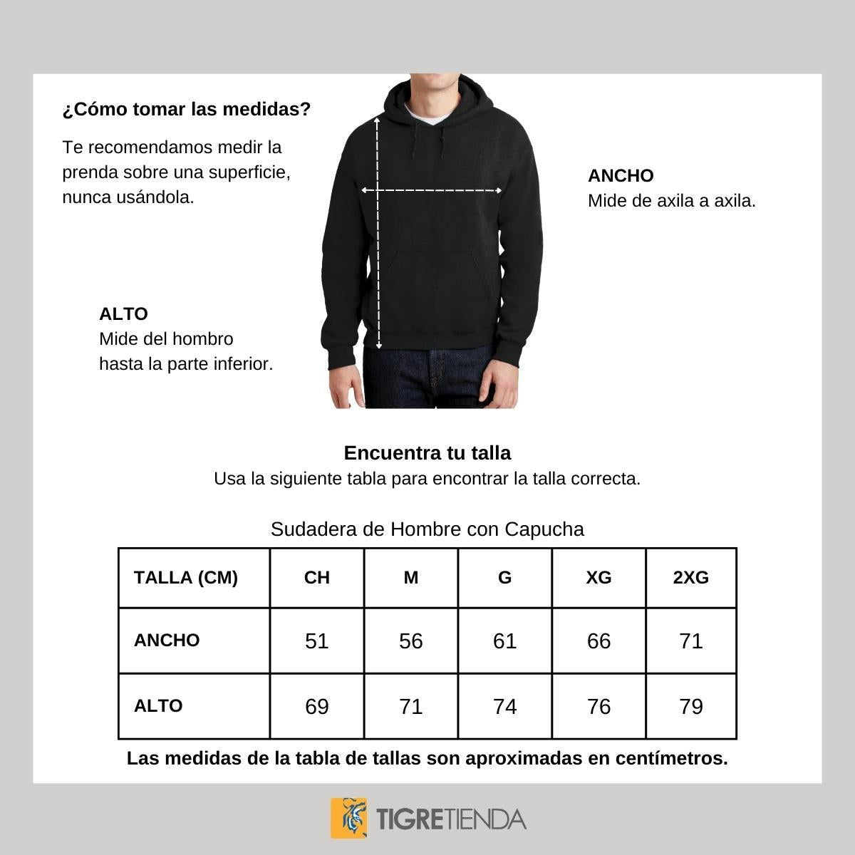 Sudadera Hombre Hoodies  Tigres UANL De corazón