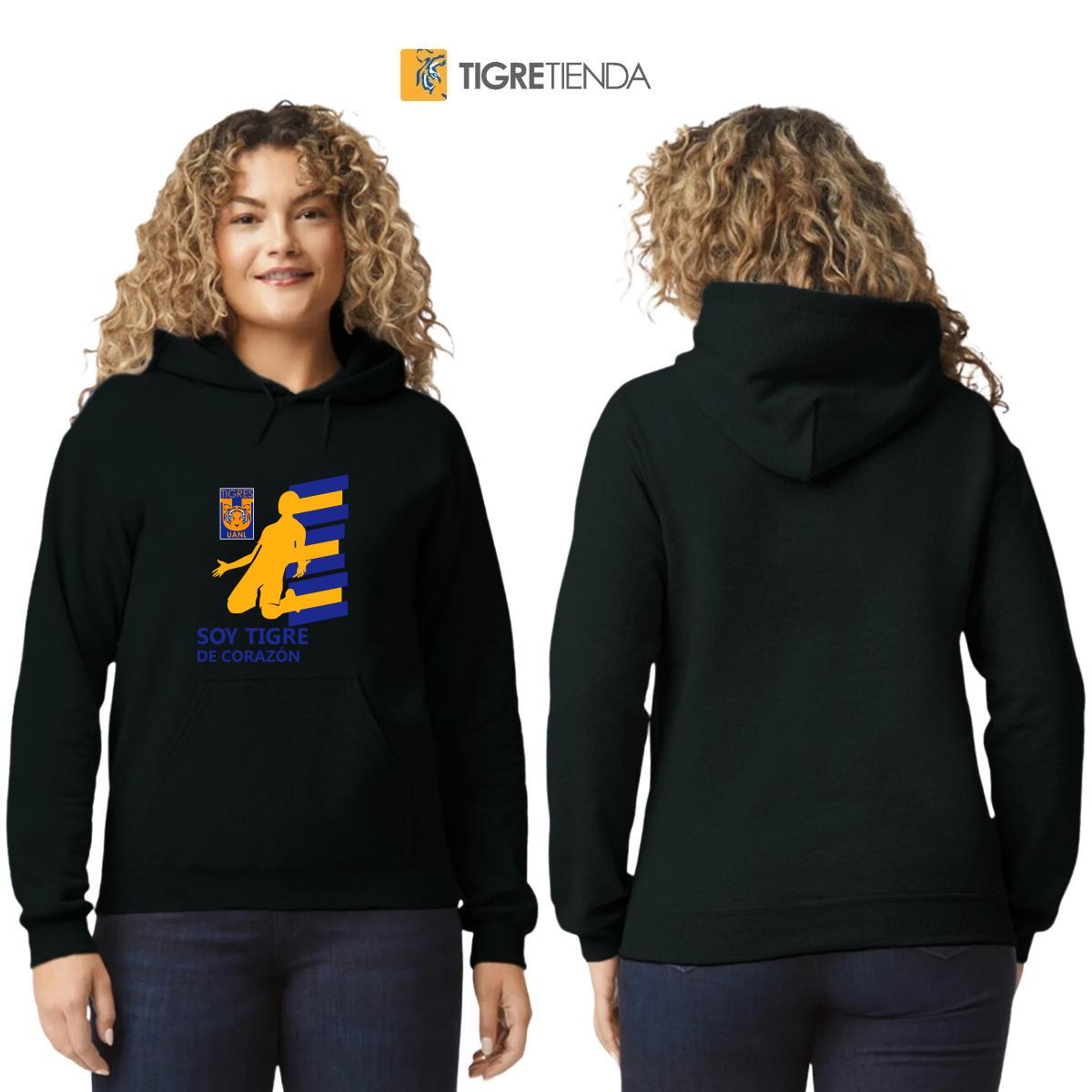 Sudadera Mujer Hoodie  Tigres UANL De corazón