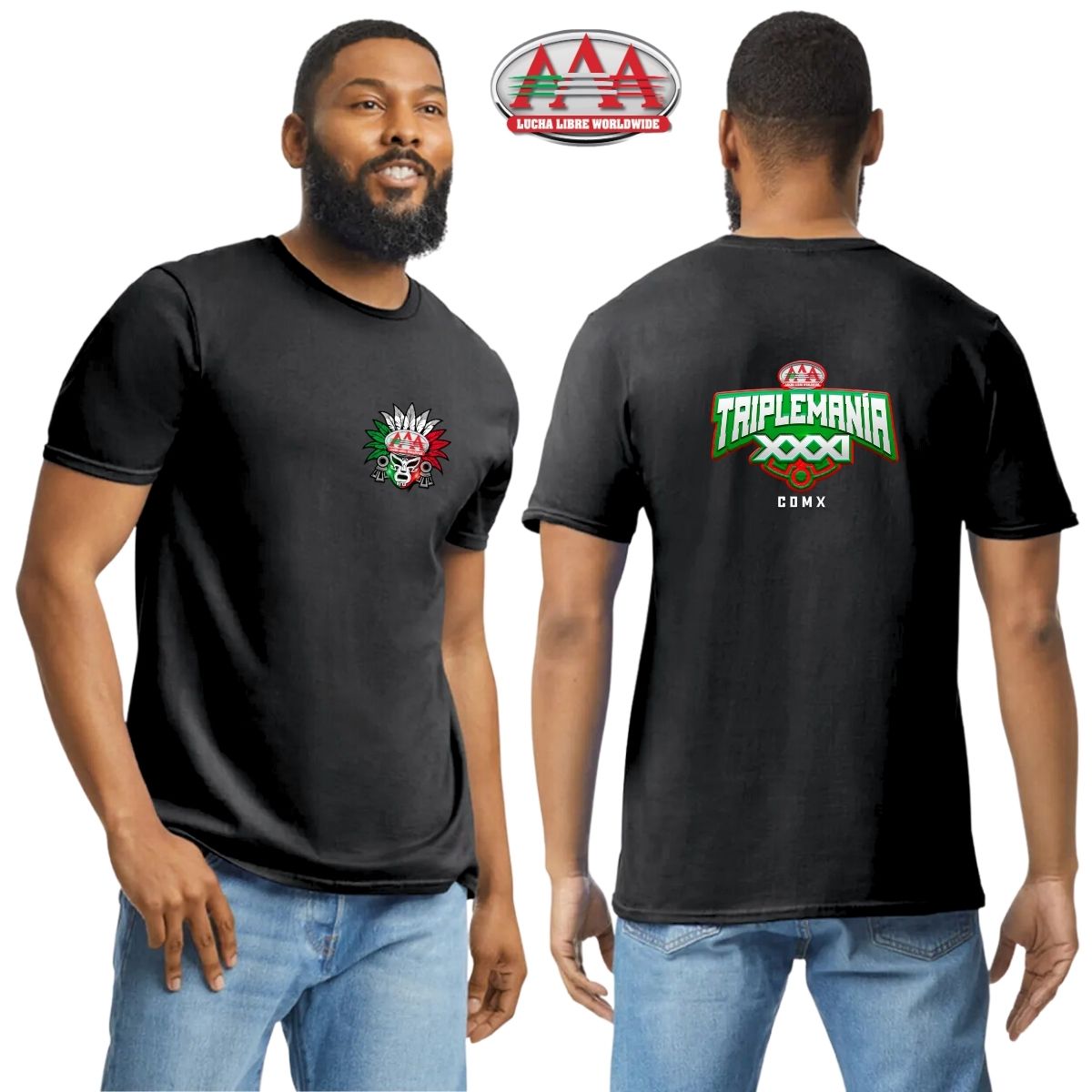 Playera Hombre Lucha Libre AAA Triplemanía XXXI CDMX Máscara