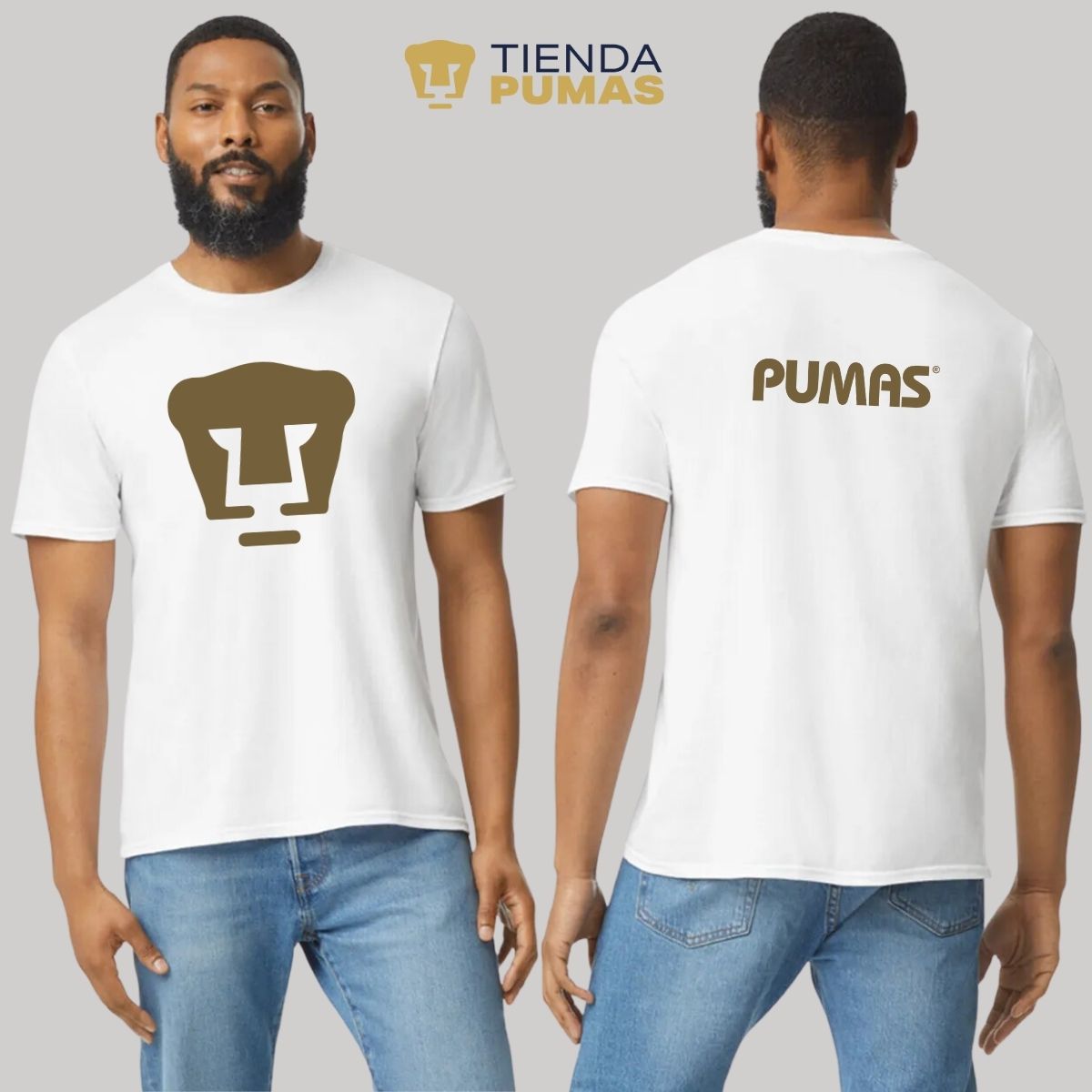 Playera Hombre Pumas Logo Dorado