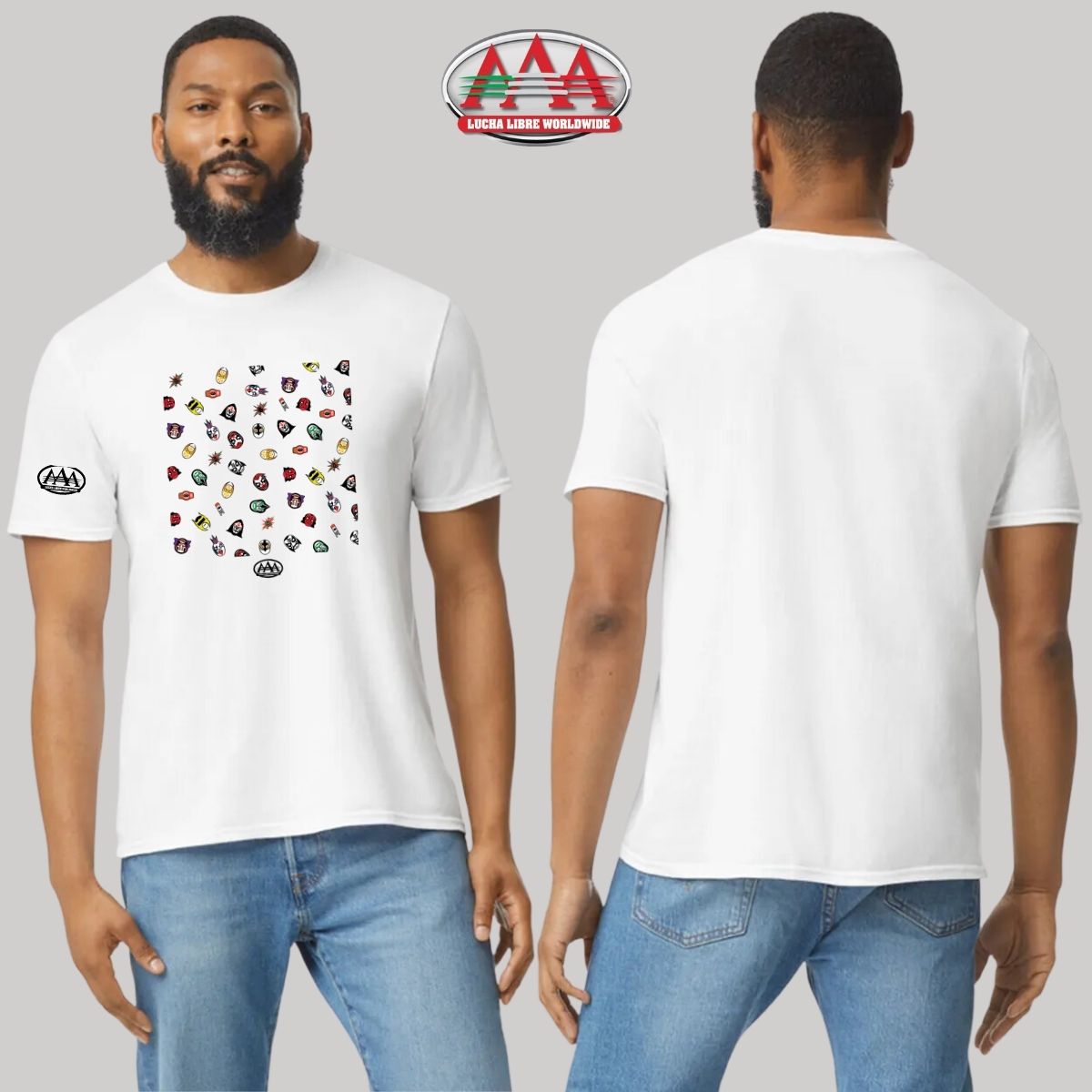 Playera Deportiva Hombre Lucha Libre AAA Máscara Luchador