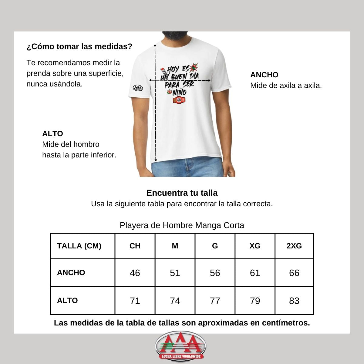 Playera Deportiva Hombre Lucha Libre AAA Día del niño