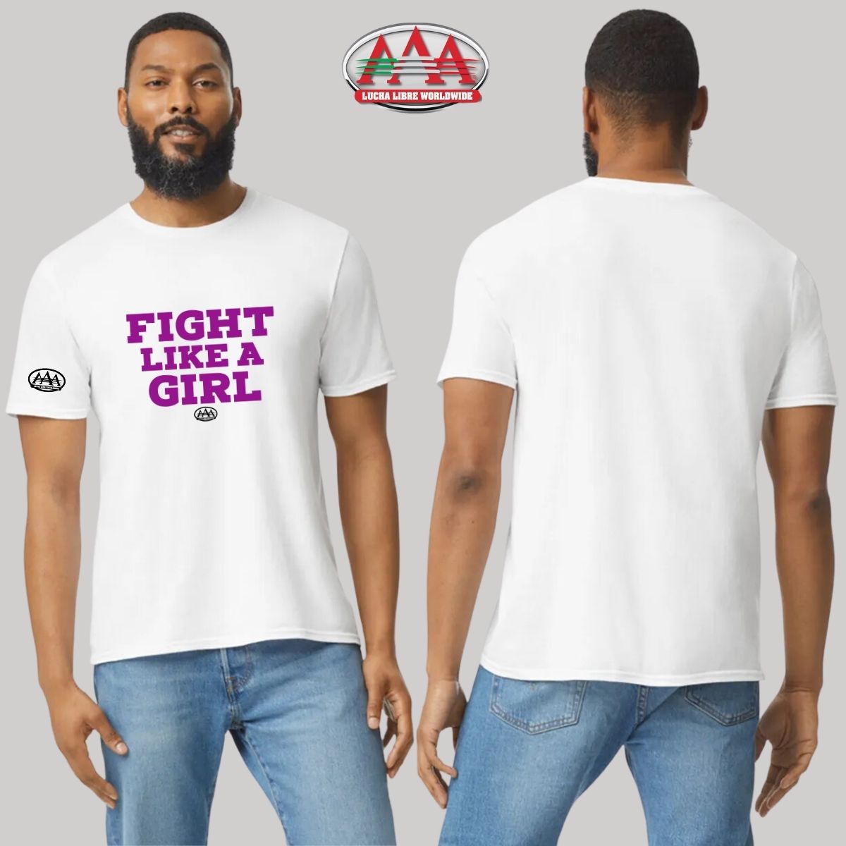 Playera Hombre Lucha Libre AAA Fight Like A Girl