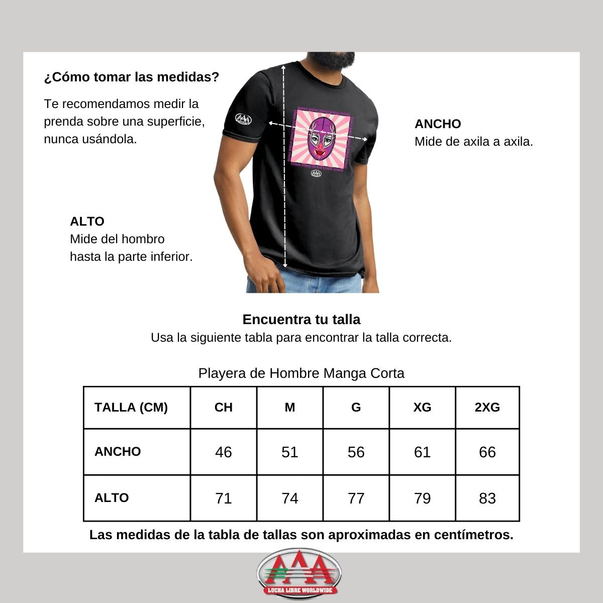 Playera Deportiva Hombre Lucha Libre AAA Mamá Lucha Libre