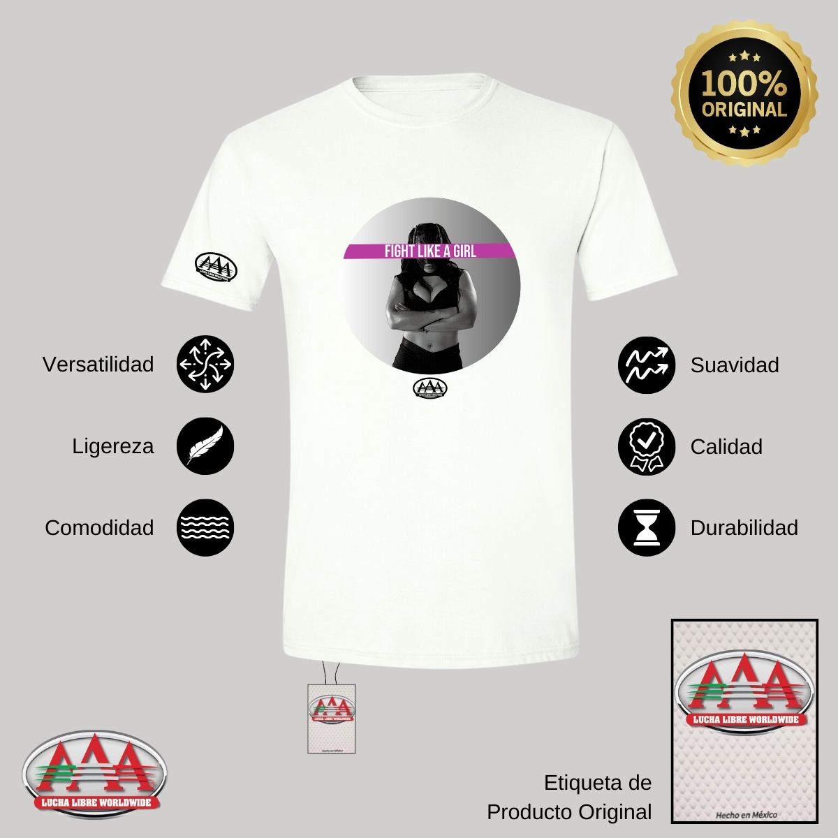 Playera Deportiva Hombre Lucha Libre AAA Luchadora La Hiedra