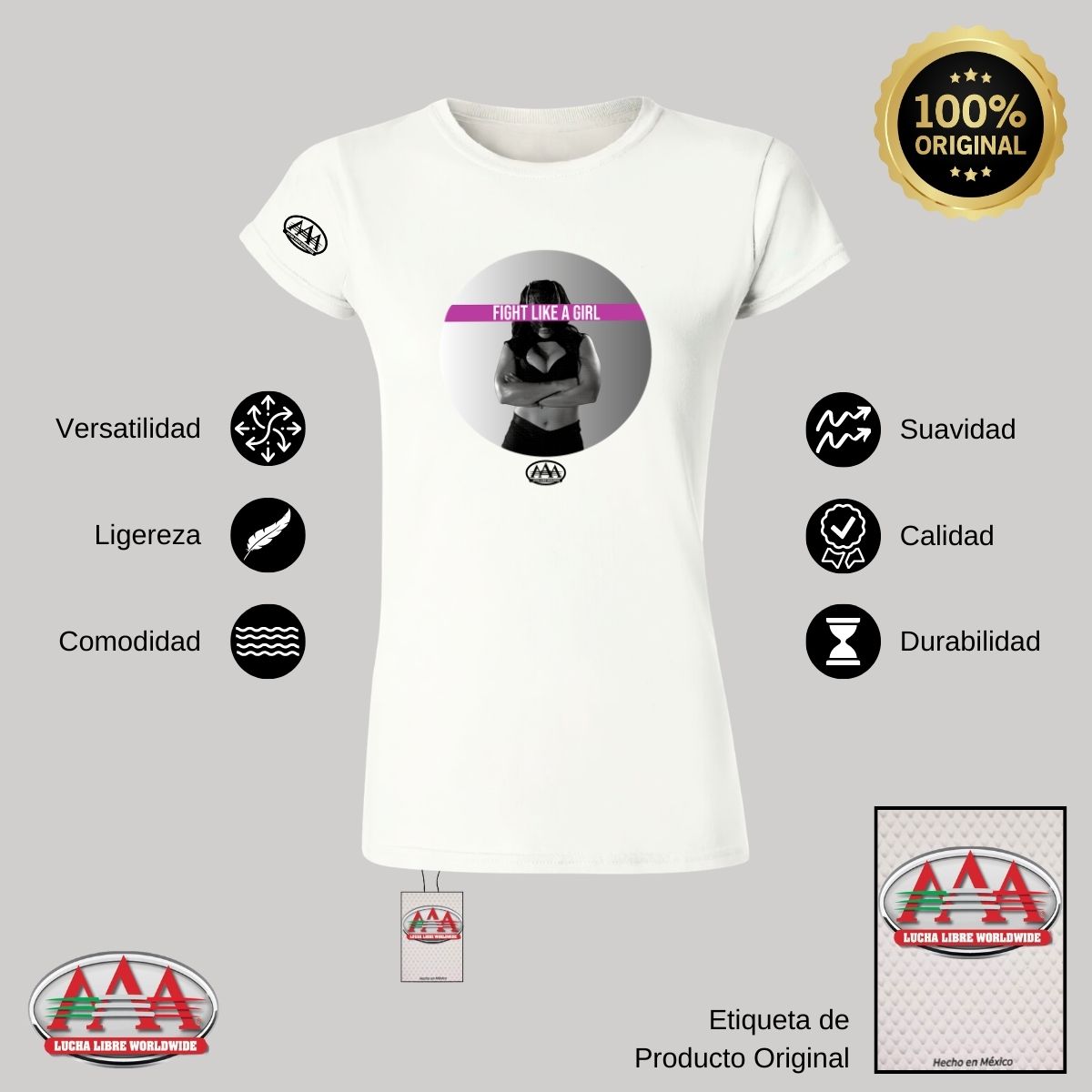 Playera Deportiva Mujer Lucha Libre AAA Luchadores La Hiedra