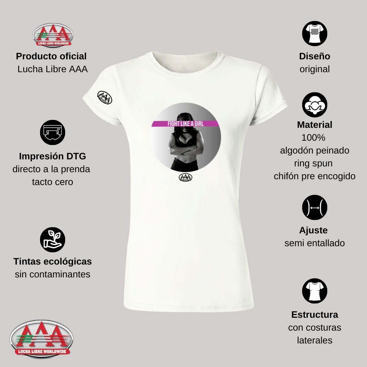 Jersey Playera Lucha Libre AAA Mujer Luchadores La Hiedra