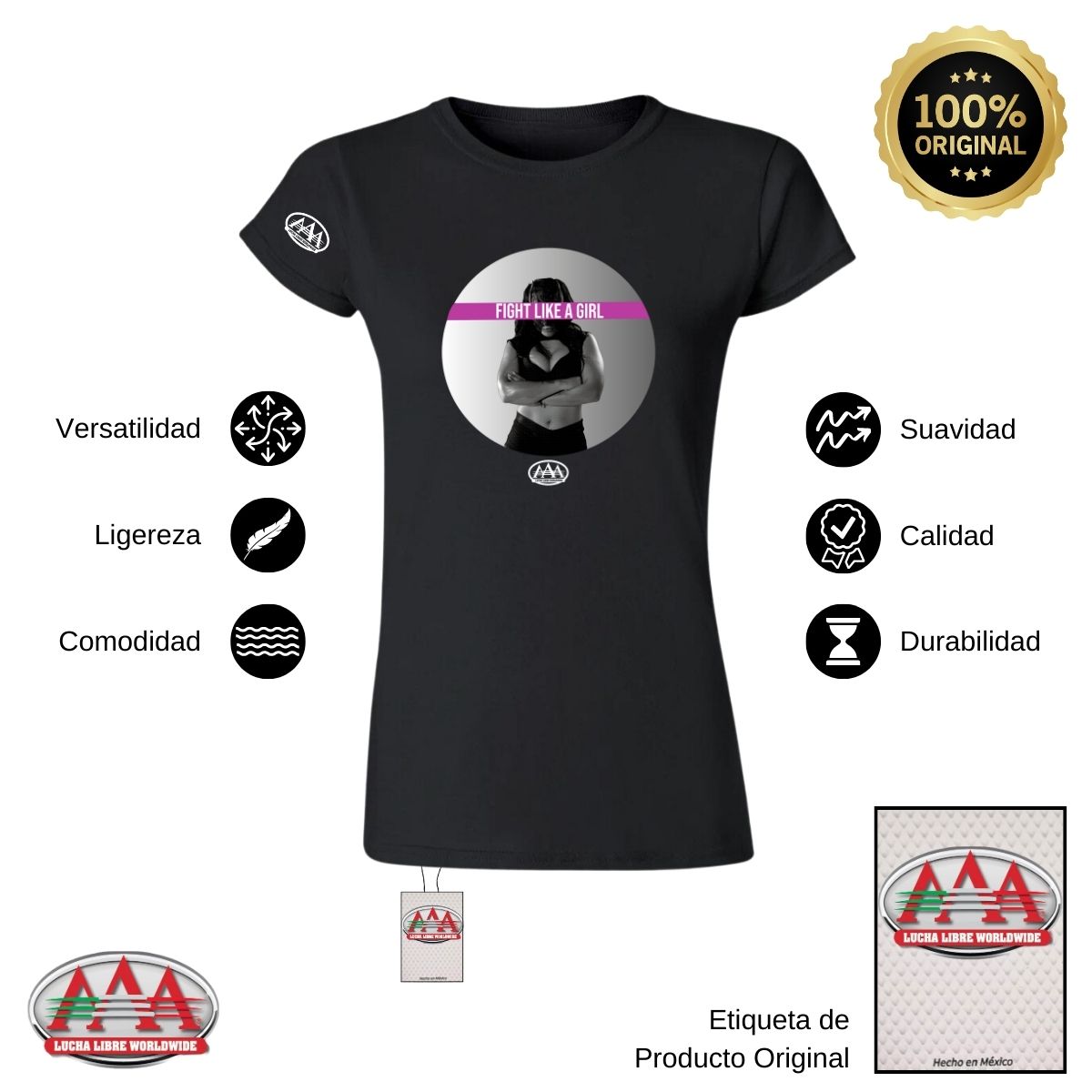 Playera Deportiva Mujer Lucha Libre AAA Luchadores La Hiedra