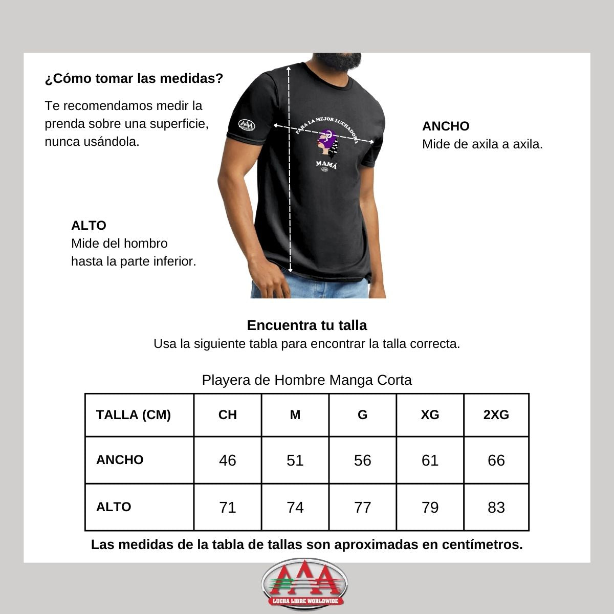 Playera Deportiva Hombre Lucha Libre AAA Mamá Luchadora