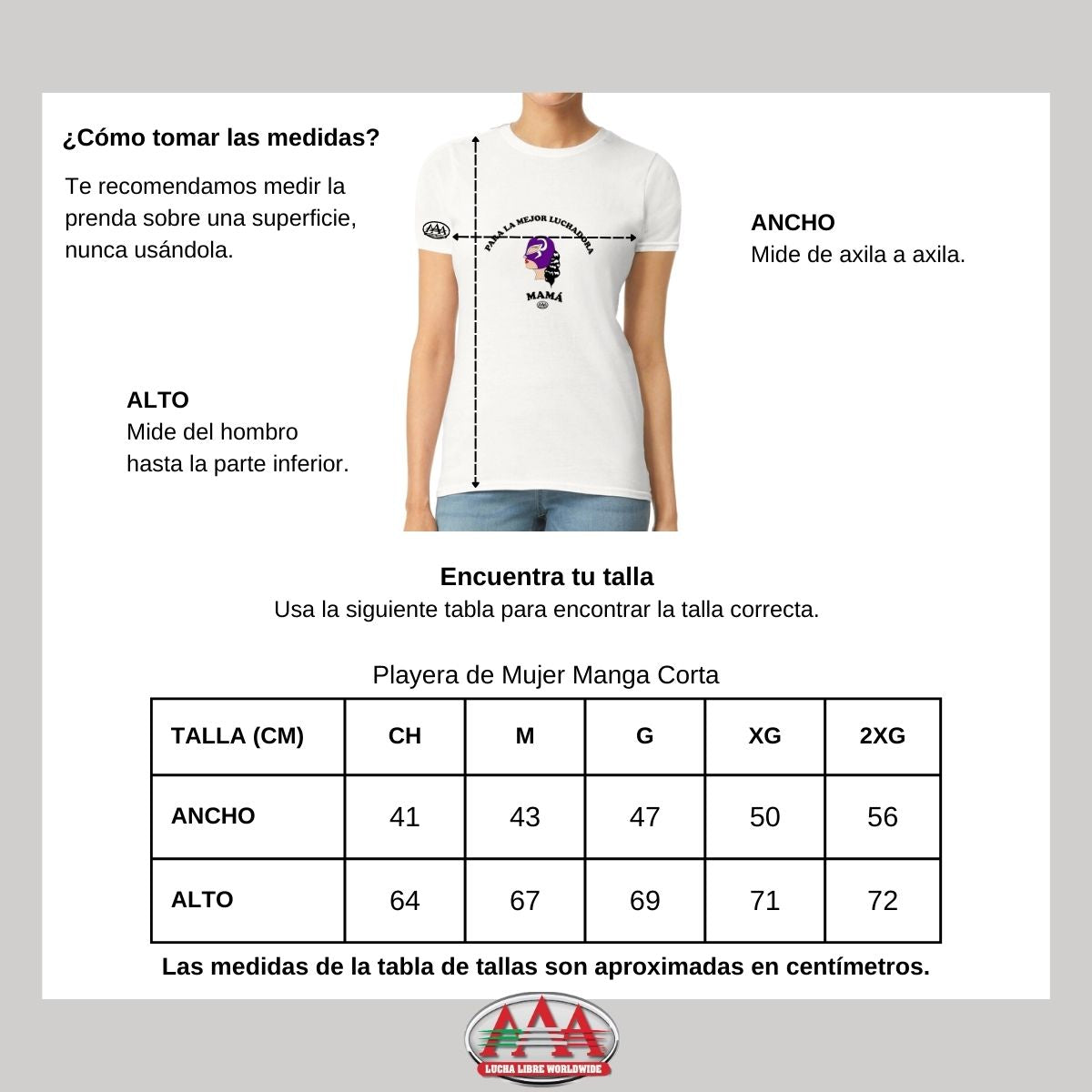 Playera Deportiva Mujer Lucha Libre AAA Mamá Luchadora