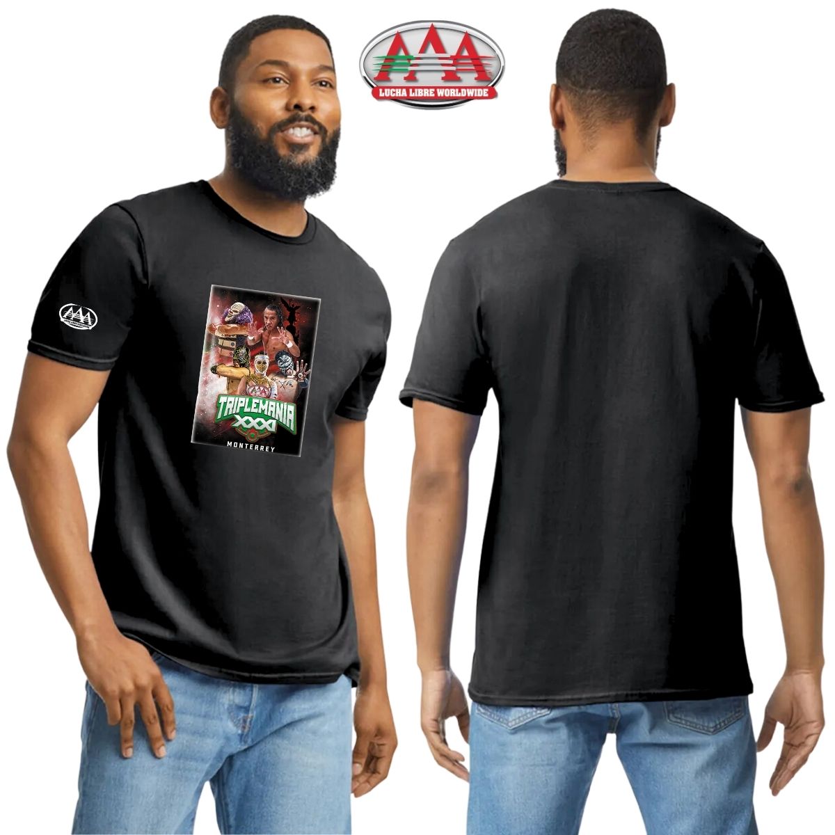 Playera Hombre Deportiva Lucha Libre AAA Mty Triplemanía 31