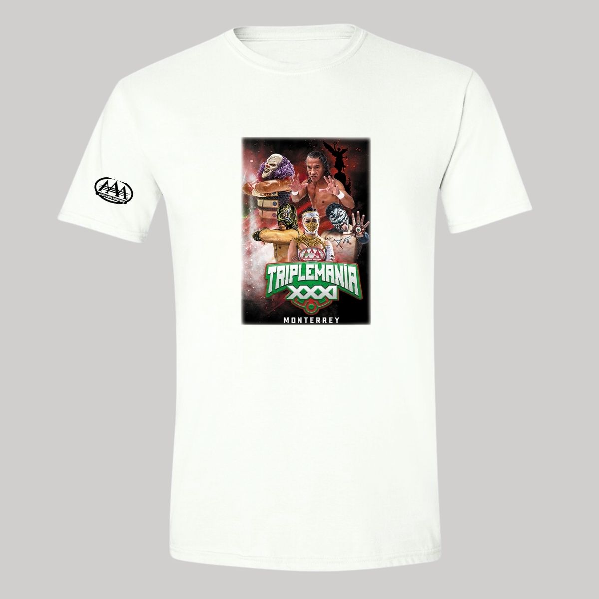 Playera Hombre Deportiva Lucha Libre AAA Mty Triplemanía 31