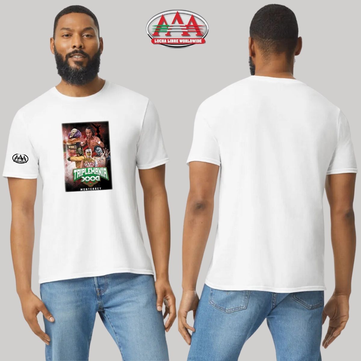 Playera Hombre Deportiva Lucha Libre AAA Mty Triplemanía 31