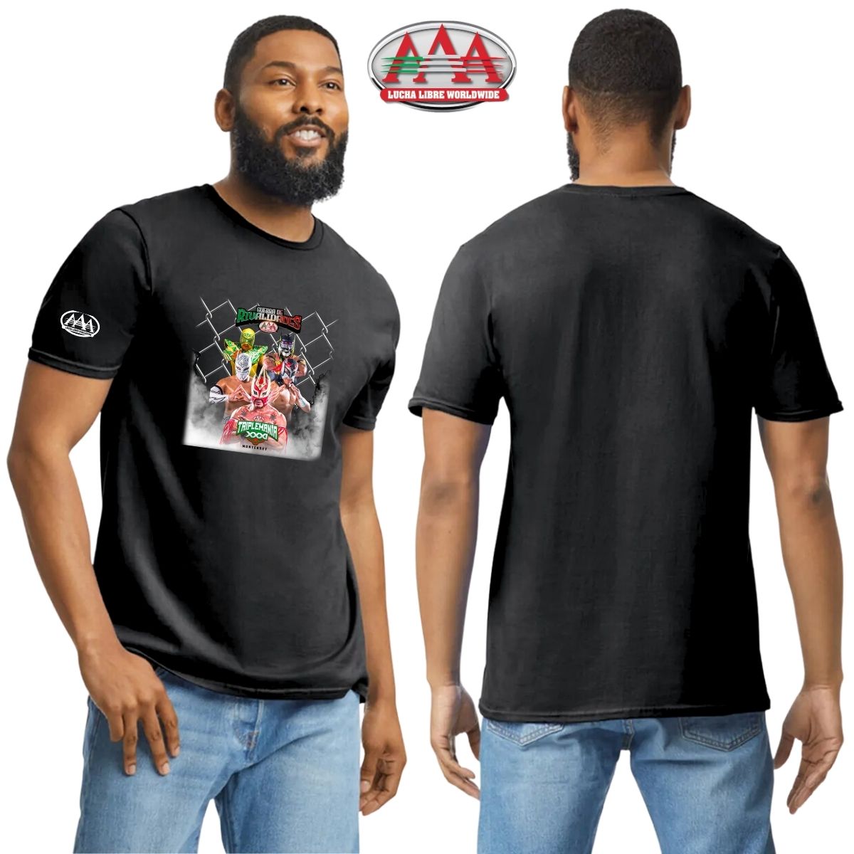 Playera Hombre Deportiva Lucha Libre AAA Triplemanía Mty 31