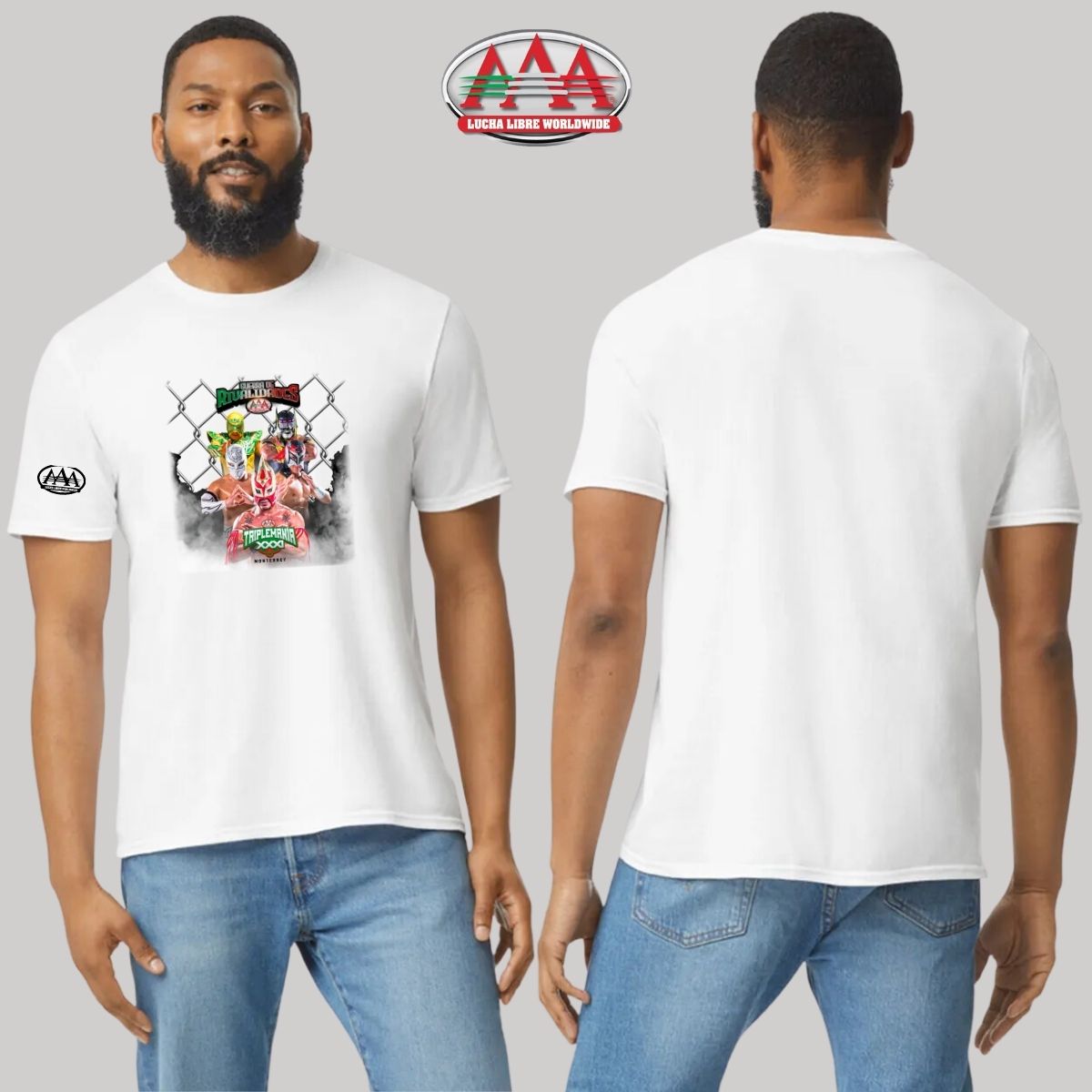 Playera Hombre Deportiva Lucha Libre AAA Triplemanía Mty 31