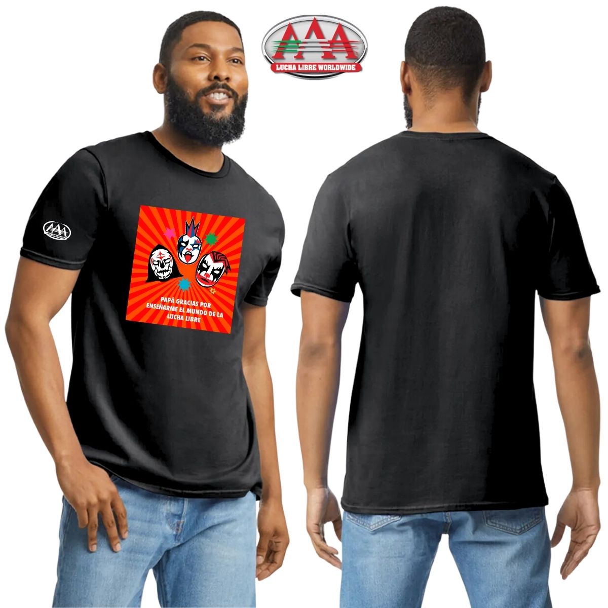 Playera Deportiva Hombre Lucha Libre AAA Día Padre Gracias