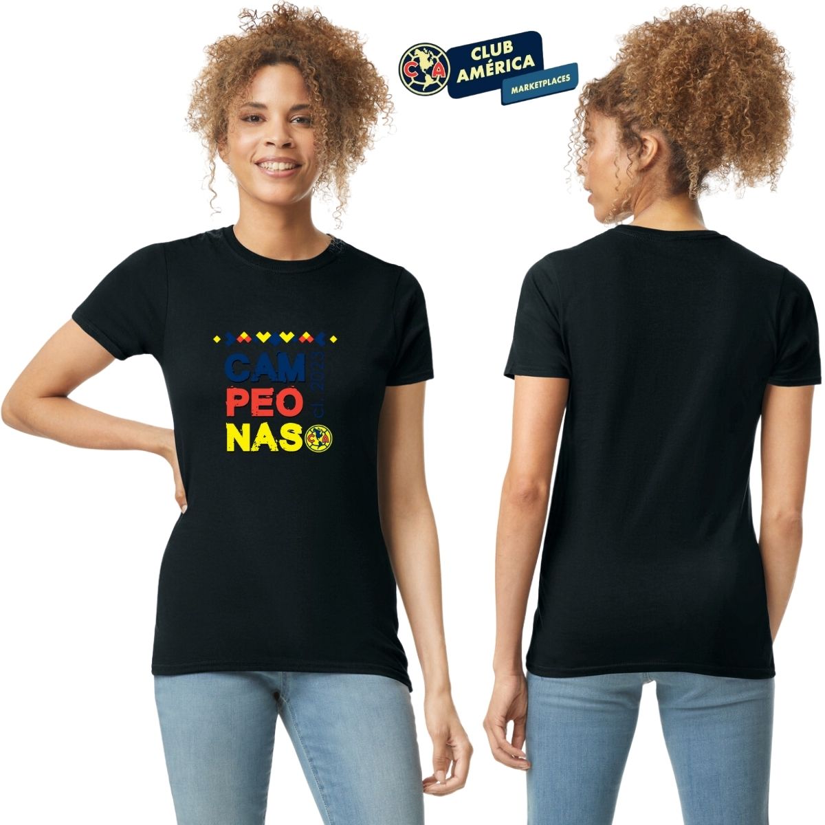 Playera Mujer América Cl 2023 Campeonas