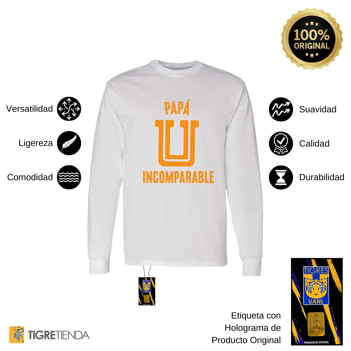 Playera Tigres UANL Hombre Papá Incomparable OD77494