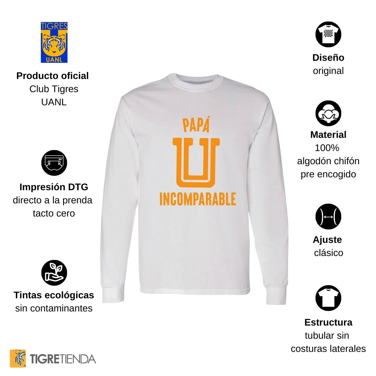 Playera Tigres UANL Hombre Papá Incomparable OD77494