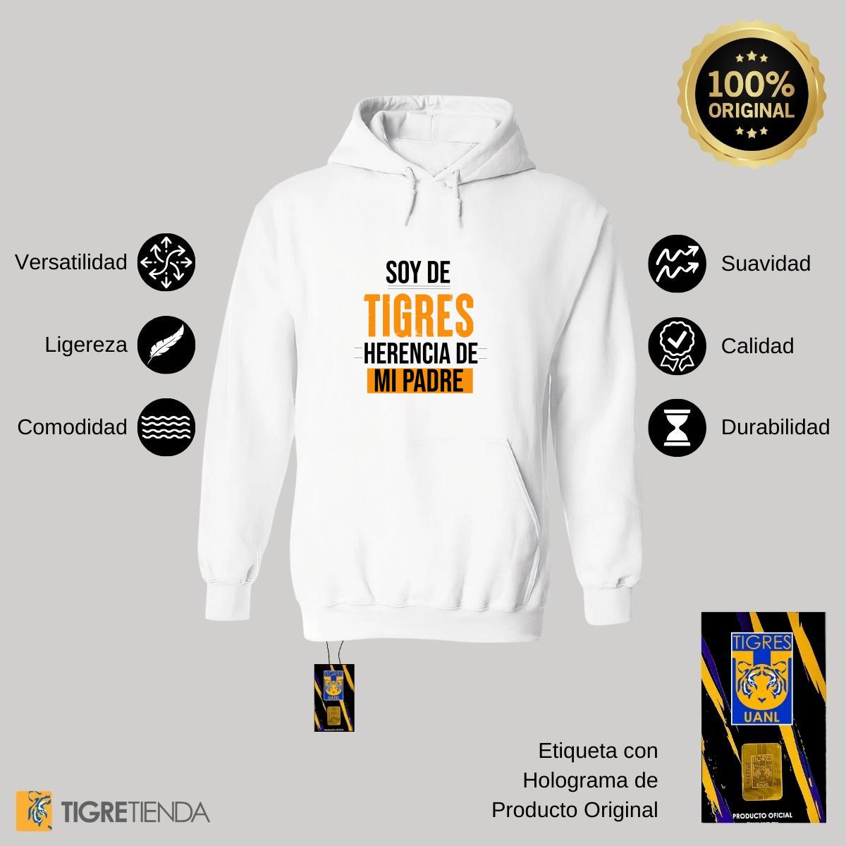 Sudadera Hombre Hoodies  Tigres UANL Soy de Tigres