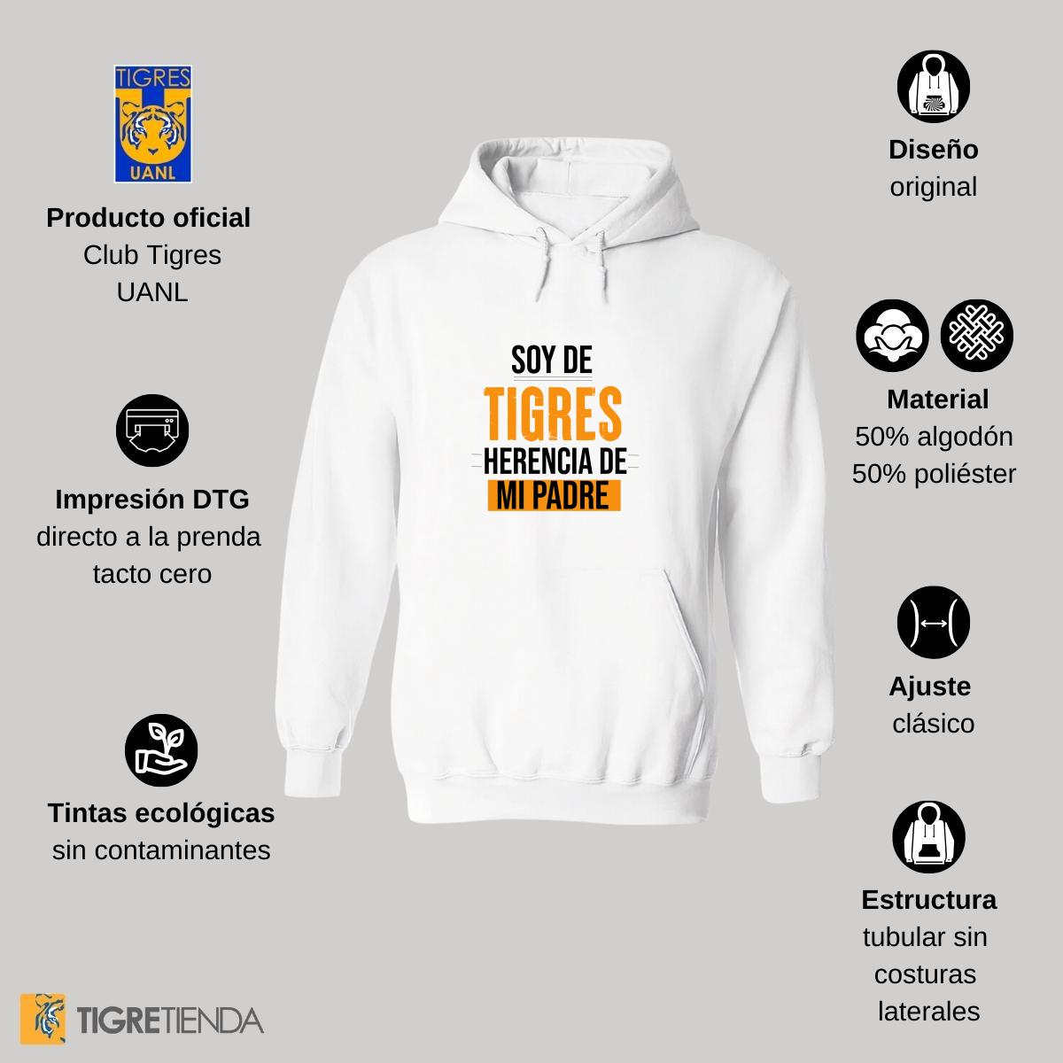 Sudadera Hombre Hoodies  Tigres UANL Soy de Tigres