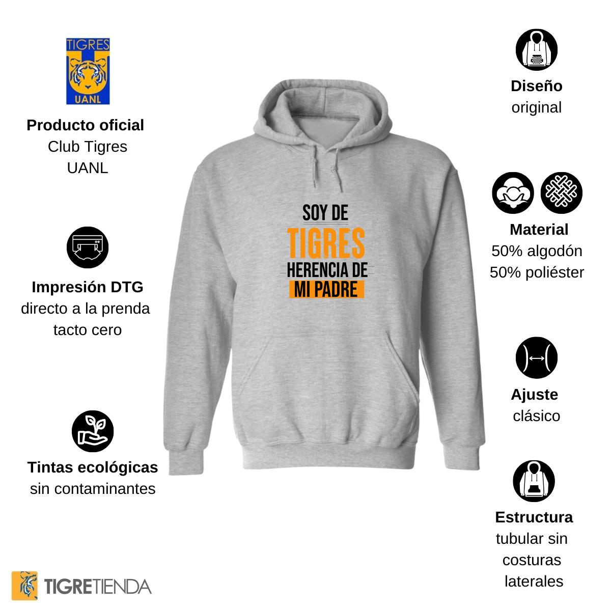 Sudadera Hombre Hoodies  Tigres UANL Soy de Tigres