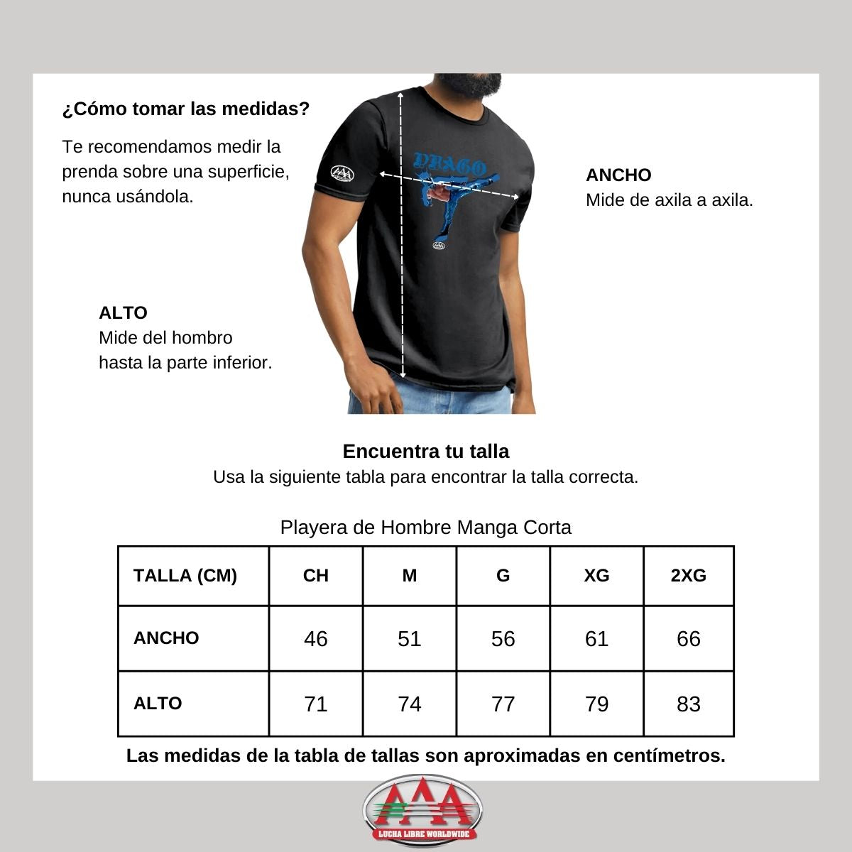 Playera Deportiva Hombre Lucha Libre AAA Drago