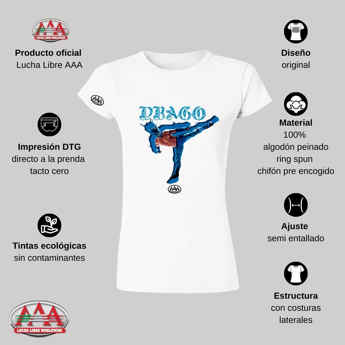 Playera Mujer Lucha Libre AAA Drago