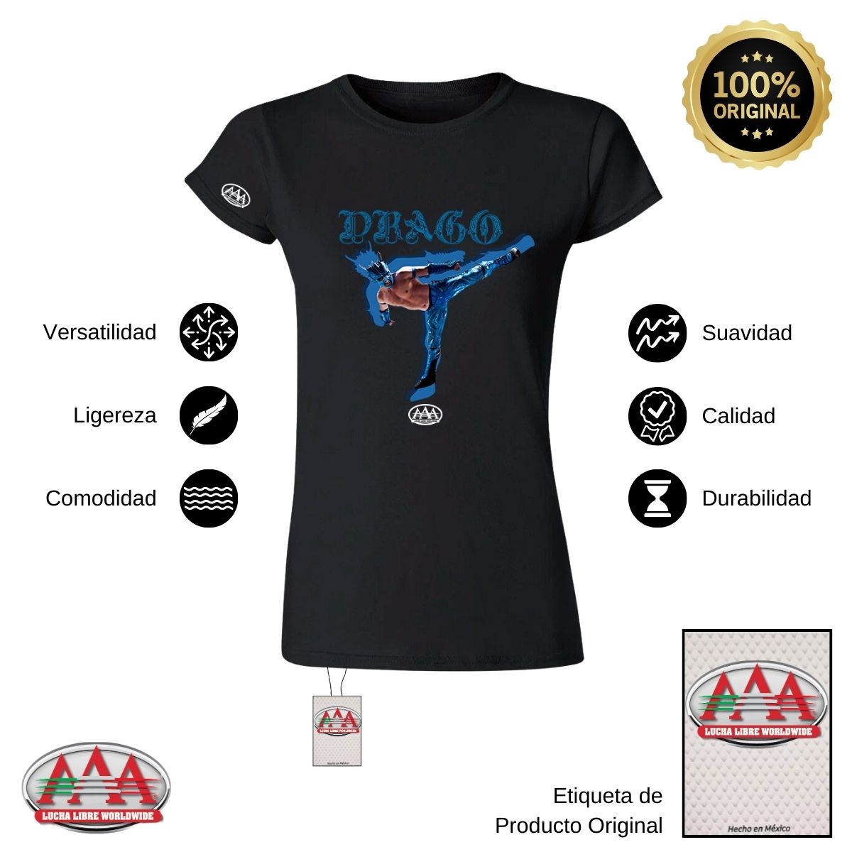 Playera Mujer Lucha Libre AAA Drago