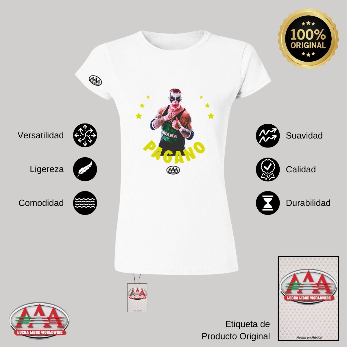 Playera Deportiva Mujer Lucha Libre AAA Pagano