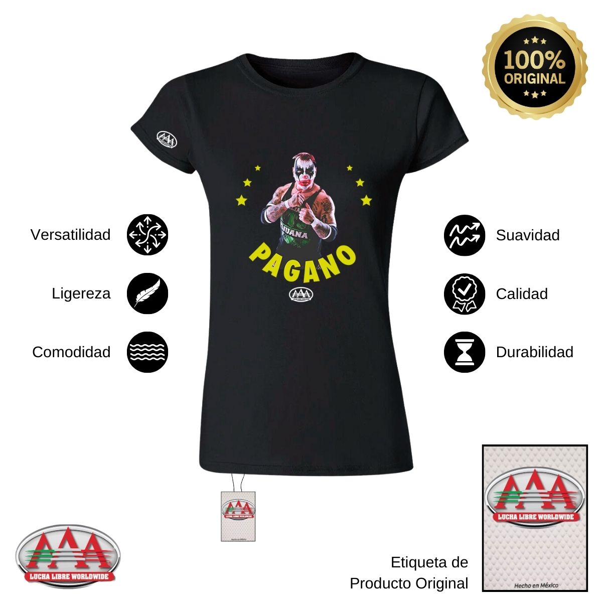 Playera Mujer Lucha Libre AAA Pagano