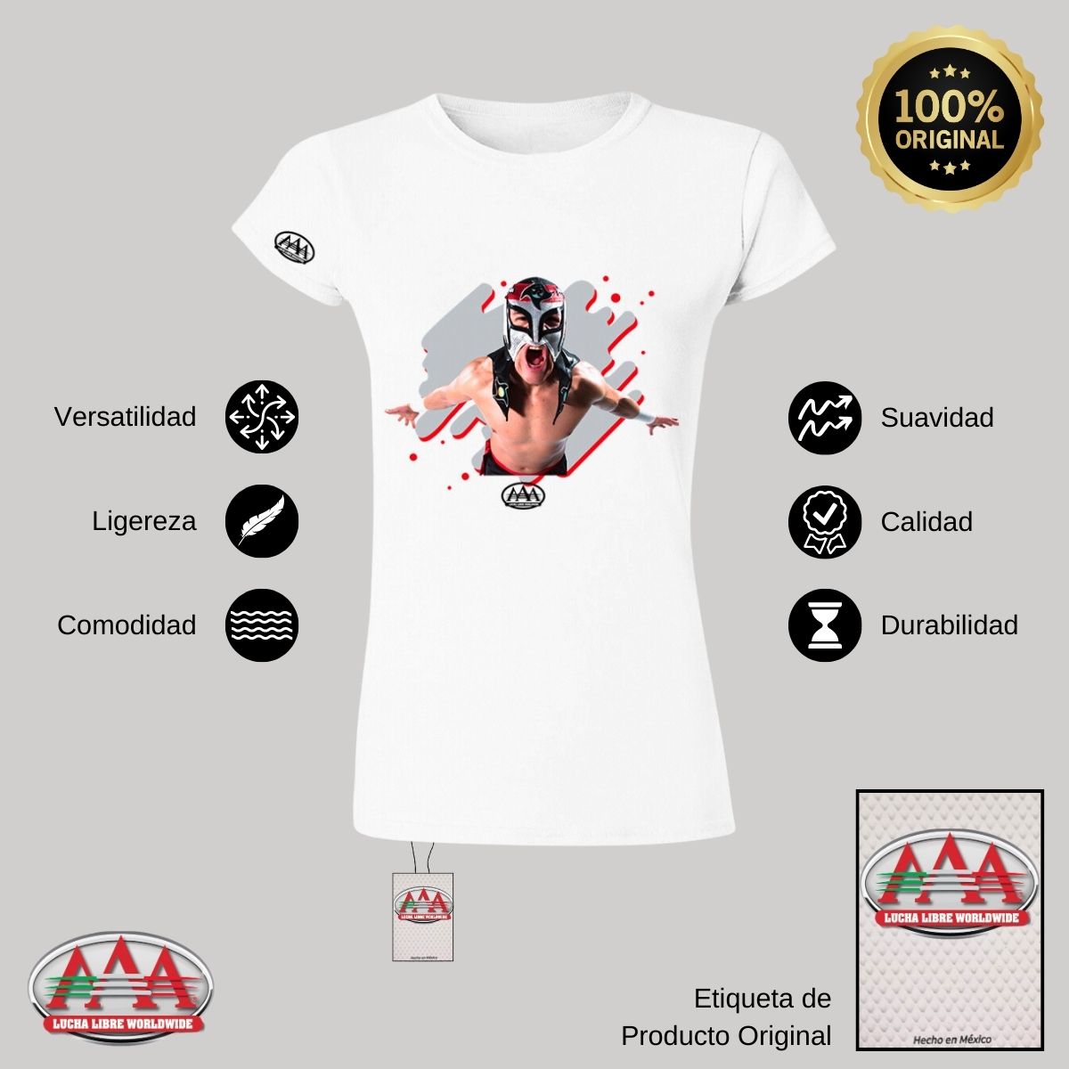 Playera Deportiva Mujer Lucha Libre AAA Octagón Jr