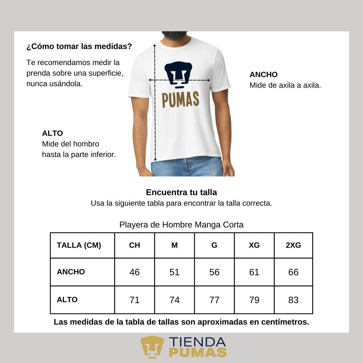 Playera Hombre Pumas UNAM Pumas Logo