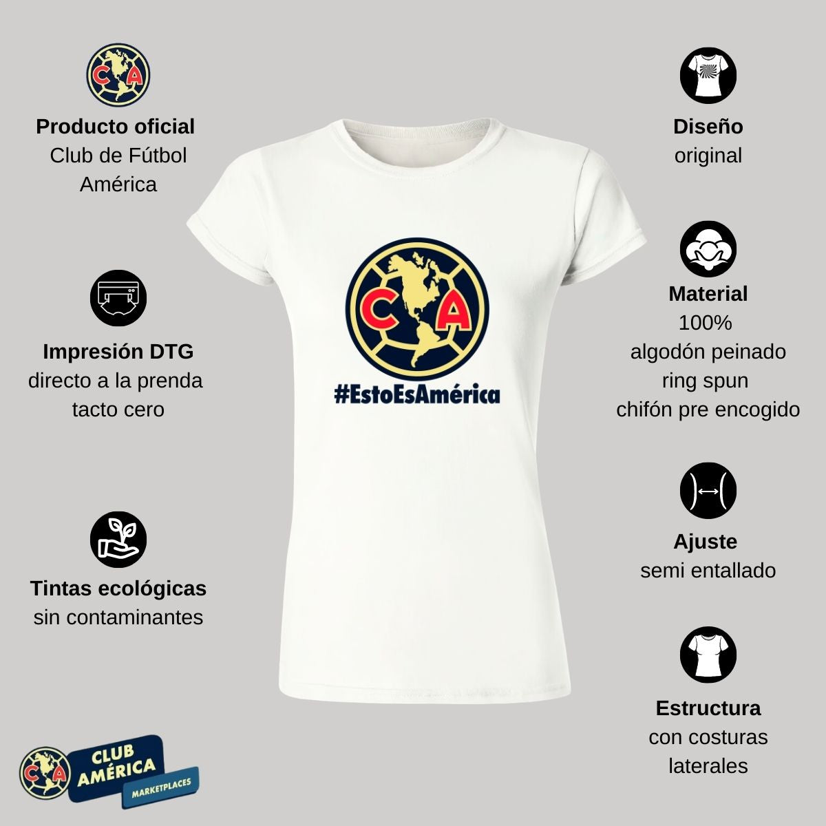 Playera Mujer América Esto es América