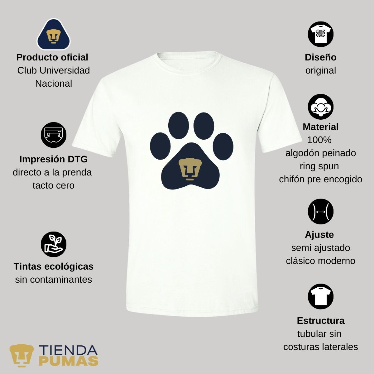 Playera Hombre Pumas UNAM Garra