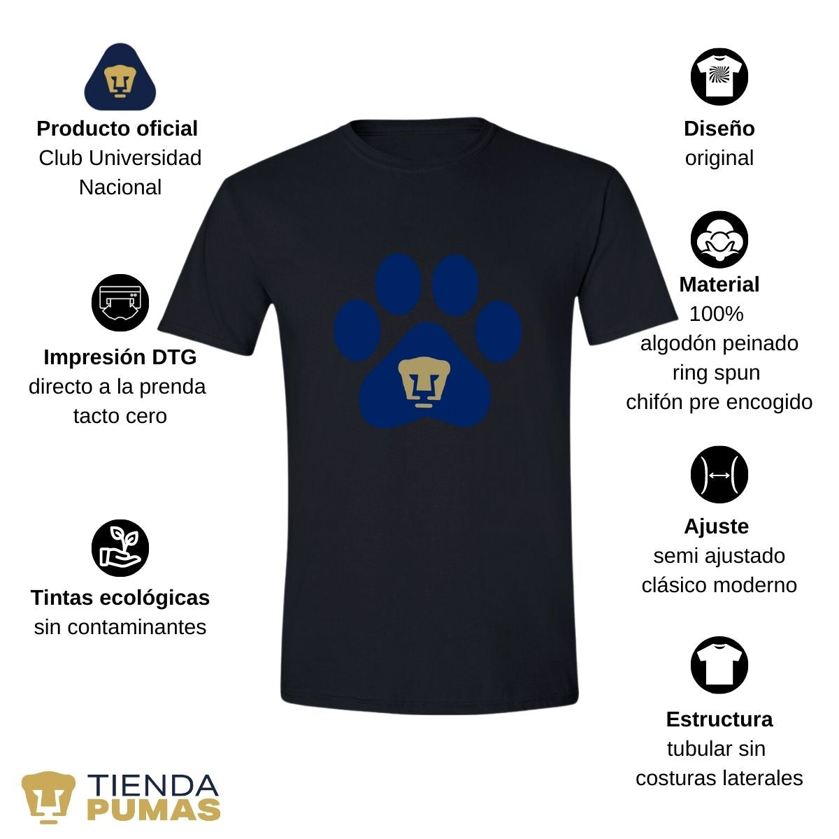 Playera Hombre Pumas UNAM Garra