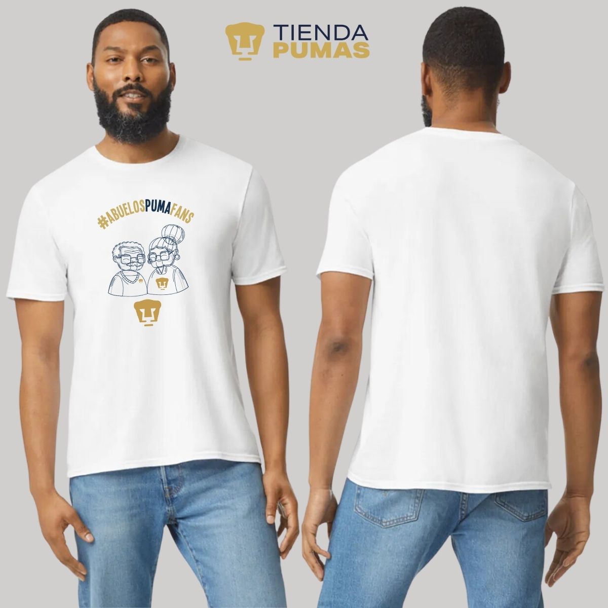 Playera Deportiva Hombre Abuelos Pumas Fan