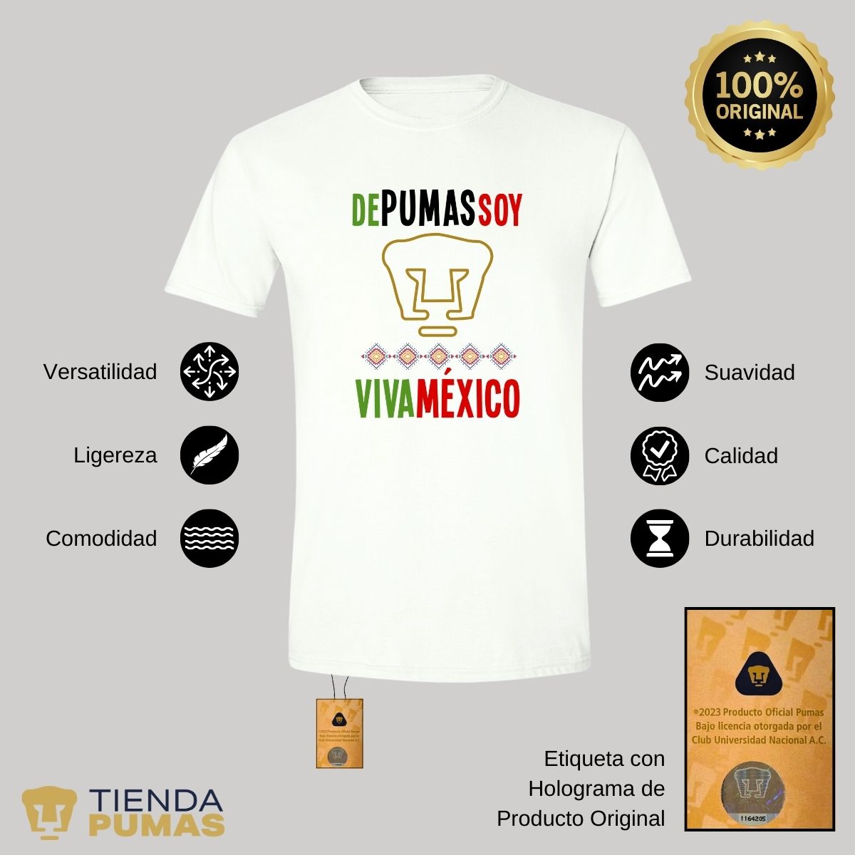 Playera Hombre Pumas Mes Patrio